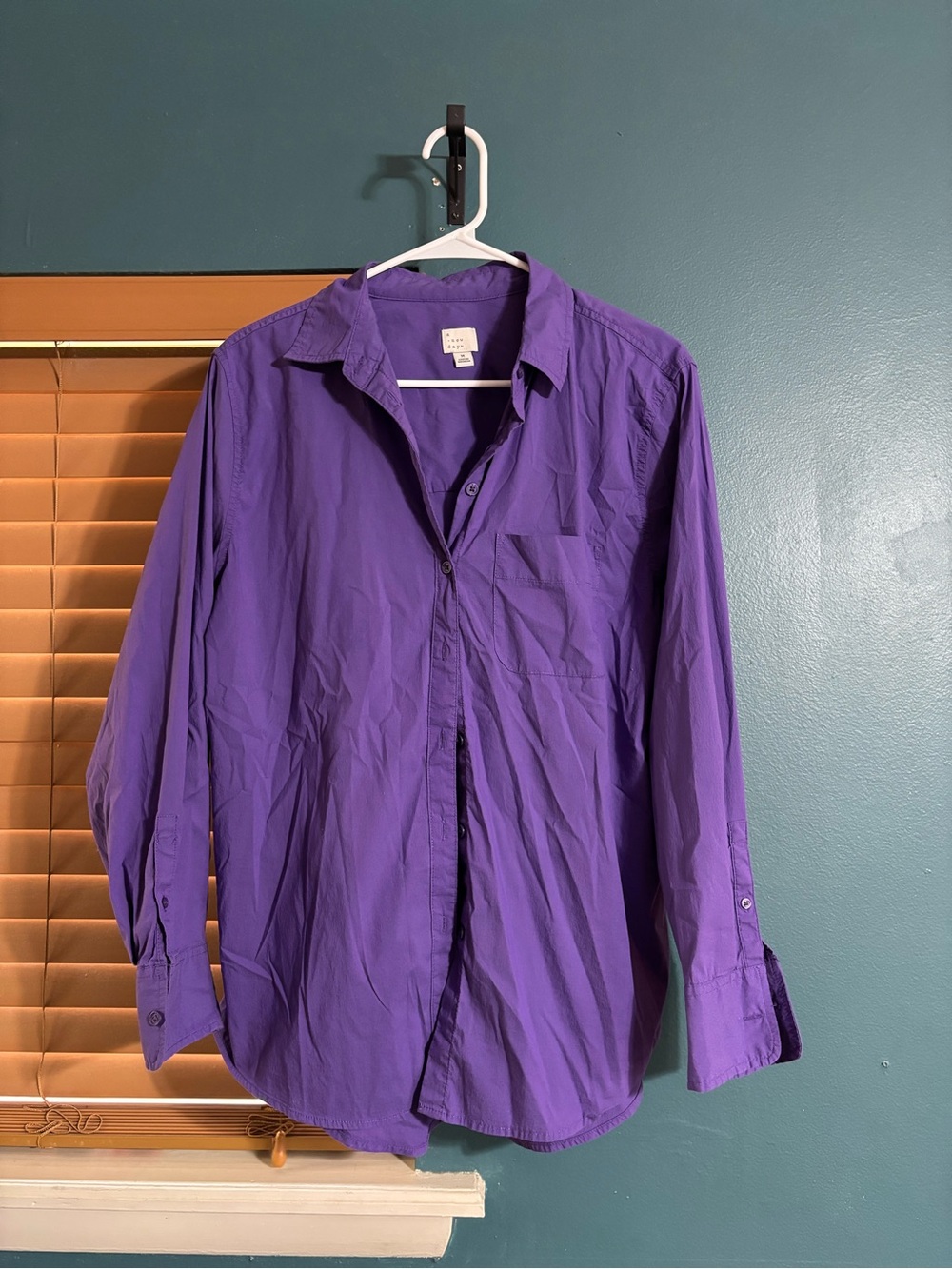 a new day Purple Button-Down Shirt